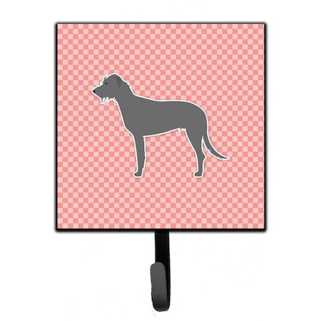 Carolines Treasures Irish Wolfhound Checkerboard Pink Leash or Key Holder BB3603SH4